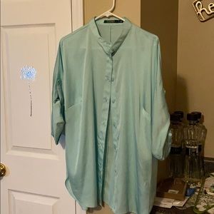 Blouse Ralph Lauren Teal silk